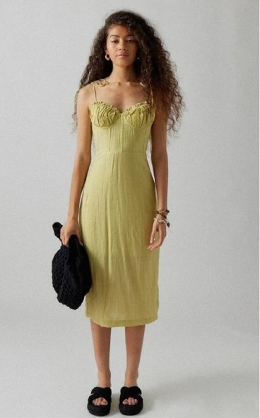 Like New Womens Urban Outfitters Madilyn Bustier Midi Dress Size Small